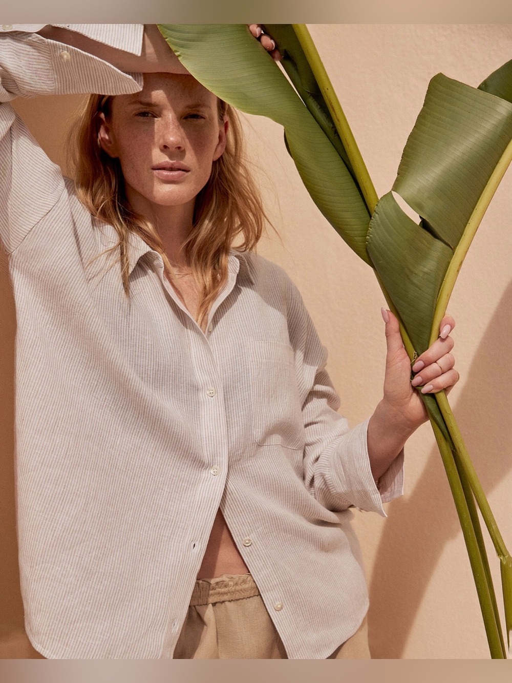 Haven Well Within Linen Striped Boxy Shirt